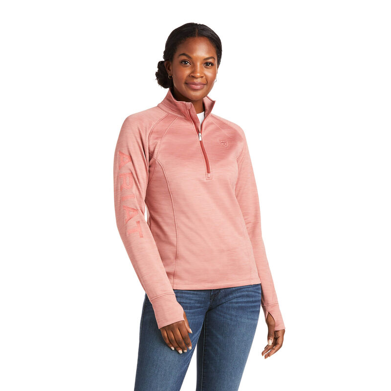 Ariat Sweatshirt Damen - Tek Team 1/2 Zip Rosa ( BCVKT-0548 )
